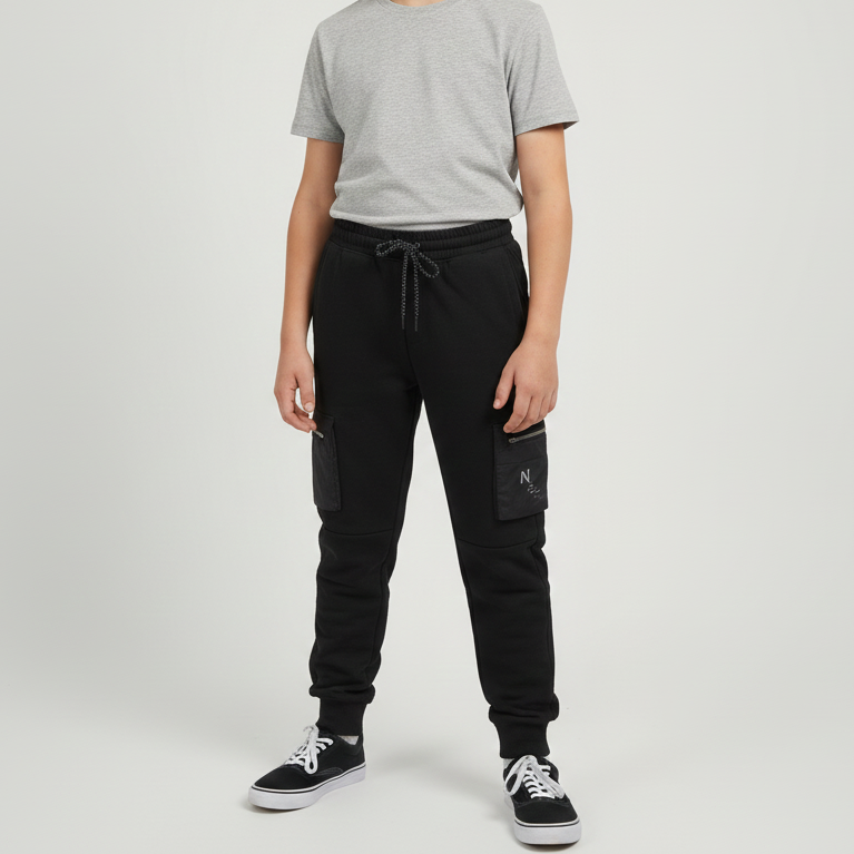 Black Cargo Trouser for Kids and boys (N)