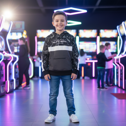 Boy's Printed Fleece Hoodie PO-27