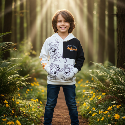PAW's Printed Boy's Fleece Hoodie PO-15