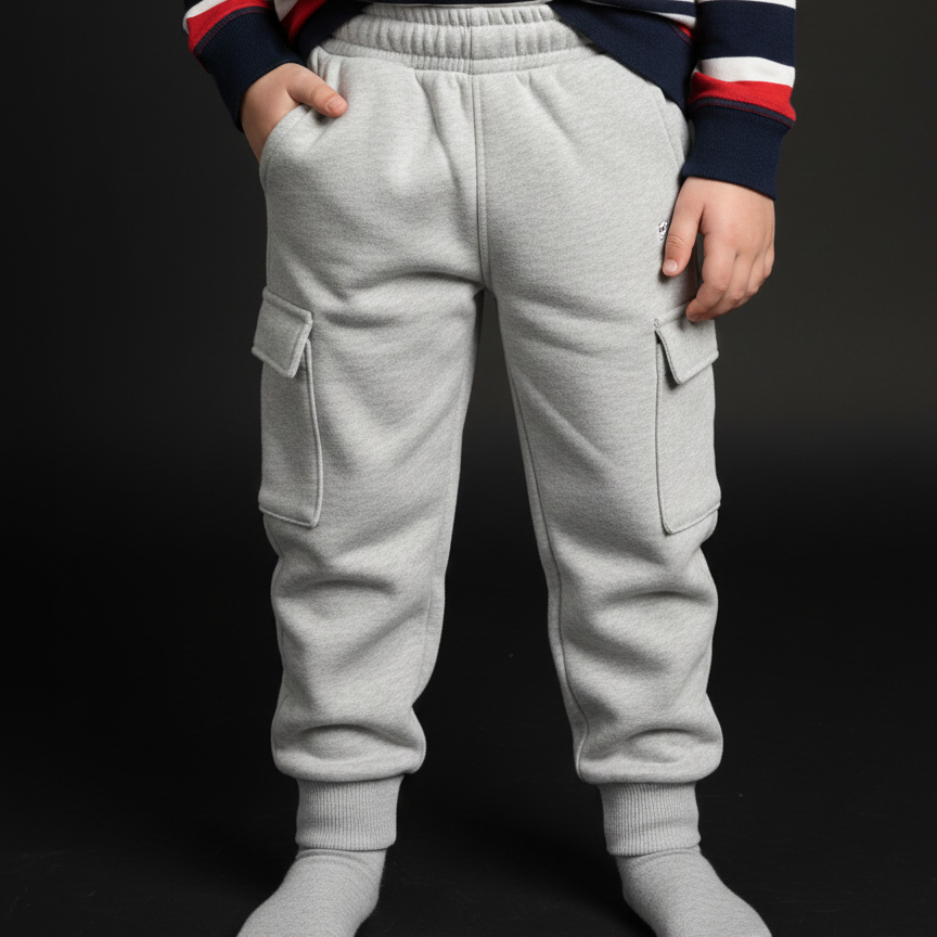 Grey Cargo Trouser for Kids