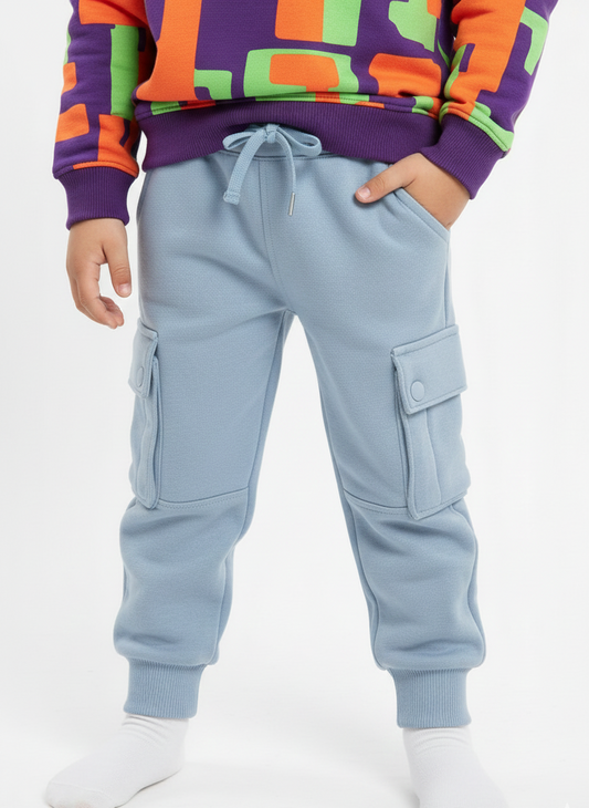 Sky Blue Cargo Trouser for Kids