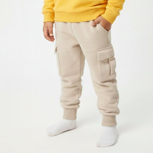 Beige Cargo Trouser for Kids