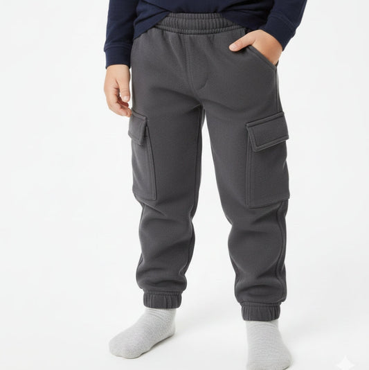 Charcoal Grey Cargo Trouser for Kids