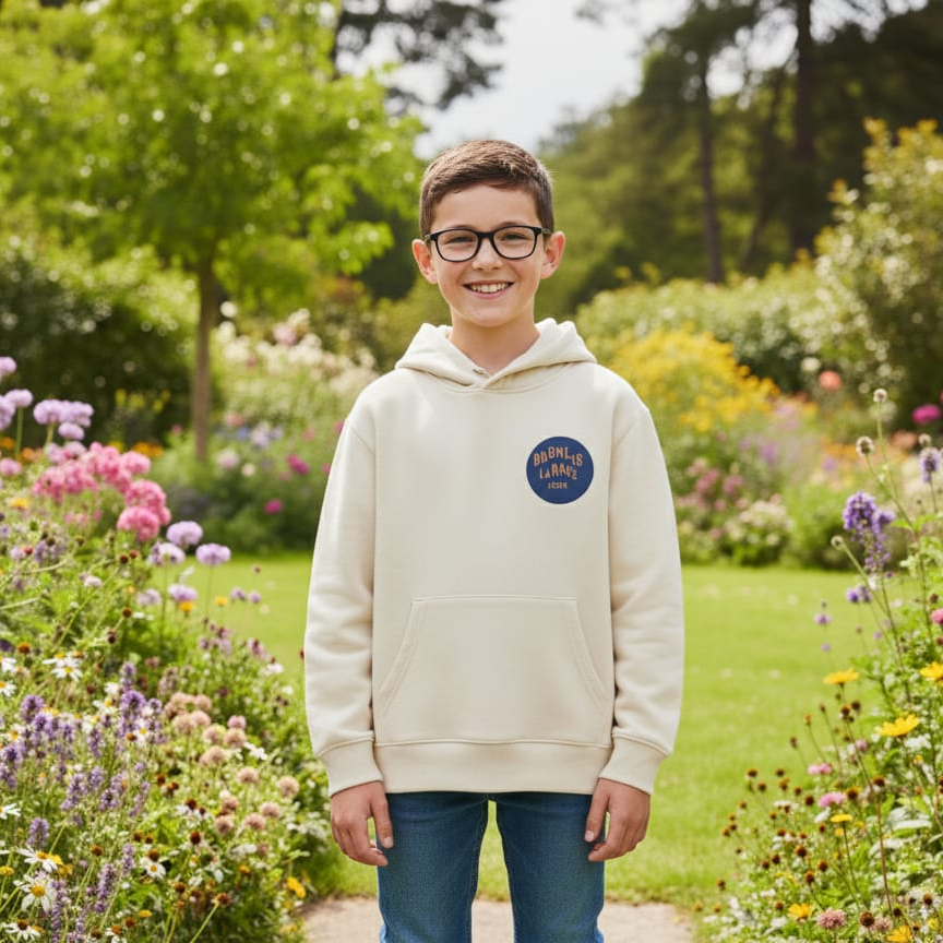 Back Printed Boy's Fleece Hoodie PO-36