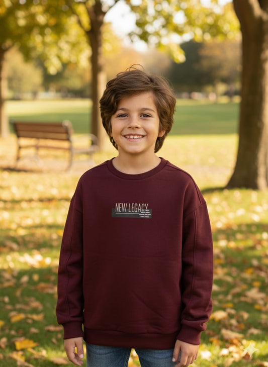 NEW LEGACY Printed Boy's Fleece Sweatshirt PO- 3132
